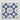 Belleville Porcelain Vendome Blue  (22.5cm x 22.5cm)